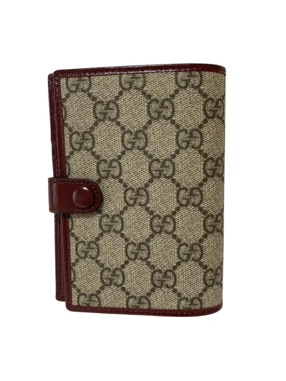 Gucci GG Supreme Pass Case Red Beige